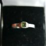 Vintage Sterling Silver 925 hallmarked Green Tourmaline Ring size R - 3,3g Image 2