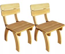 Garden Chairs 2 pcs Impregnated Pinewood