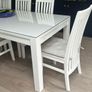 Solid oak dining chairs x 8 Image 2