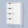 Bathroom Storage Cabinet with Drawers White Image 3