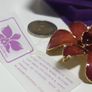 24K Gold Plating Real Orchid Brooch / Pendant A Nice Gift Image 8