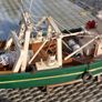 Handmade trawler boat, collectible,  D18 Image 5