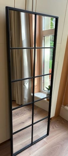 Black framed mirror