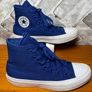 Boys Converse All Star Chuck Taylor II Lunarlon Blue Hi Top Trainers UK3.5 EU36 Image 4