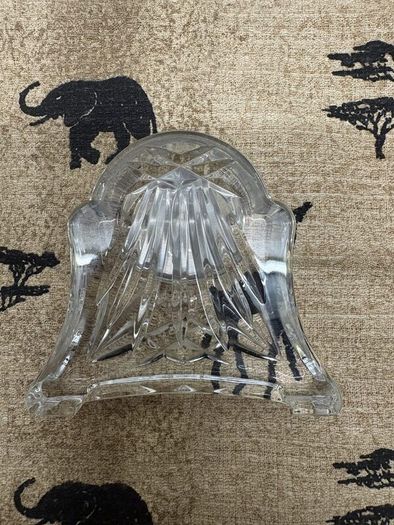 Waterford Crystal Fan-Cut Mantel / Desk Clock  Roman Numerals