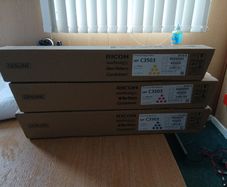 Printer 3 x Genuine Ricoh MP C3503 Toner Cartridges  New/BoxedPrinter