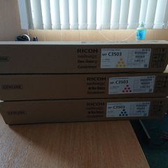 Printer 3 x Genuine Ricoh MP C3503 Toner Cartridges  New/BoxedPrinter
