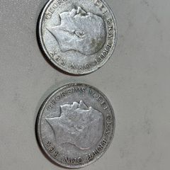 Two UK 1922 half crown