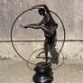 18" Agathon Leonard Art Nouveau Bronze Dancer Image 2