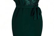 Brand new dress, dark green, size 22