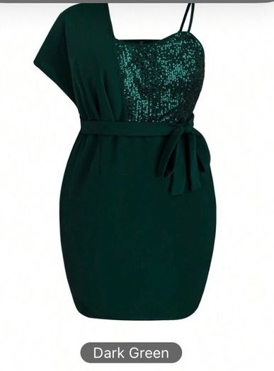 Brand new dress, dark green, size 22
