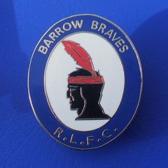 BARROW BRAVES RUGBY CLUB (RLFC Barrow-in-Furness, Cumbria) - rugby club supporter's enamel badge (1995)