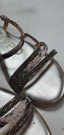 GIOSEPPO silver bling strappy sandals Sz 41 (Fit 7-7.5 UK)
