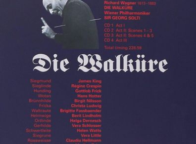 Wagner. Die Walkure. 4 x CD Boxset. Free Postage!