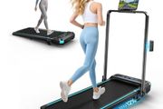 Treadmill for Home Foldable, 12km/h Folding Treadmill with 12% Incline, 2.75HP Quiet Walking Pad with Handle Bar, Bluetooth App &amp; Magnetic Remote Control, 300LBS Capacity, LED Display