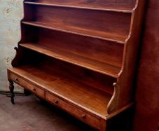 19th Century irish mahogany waterfall bookcase
