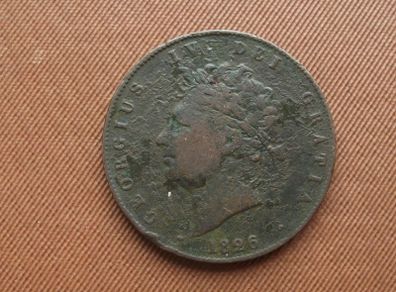 1826 Great Britain George IV. Half Penny