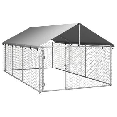 FREE EXPRESS SHIPPING Outdoor Dog Kennel with Roof 400x200x150 cm