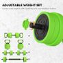 20kg Four-In-One Adjustable Weight Dumbbells Set, Barbell, Kettlebell, Push Up Stand - Green Image 7