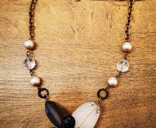 Necklace with gems