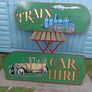 Large Old handpainted Signage Trains Image 6