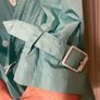 Vintage Burberry turquoise/aquamarine light trench coat uk 10 Image 4