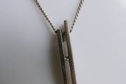 Vintage Sterling Silver Long Pendant Necklace (L20" - 4,18g)