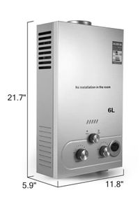 6L LPG Gas Water Heater Domestic Instant Tankless