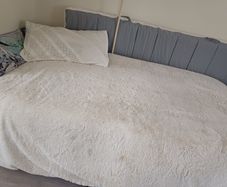 Twin Single Metal Bed that is high to put things underneath