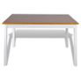 5 Piece Dining Set Brown and White Image 2