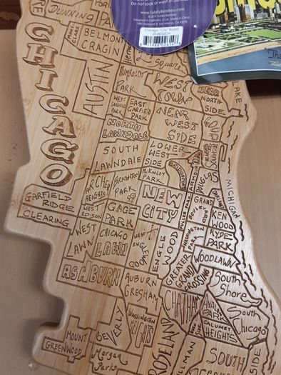 Chicago wooden map.