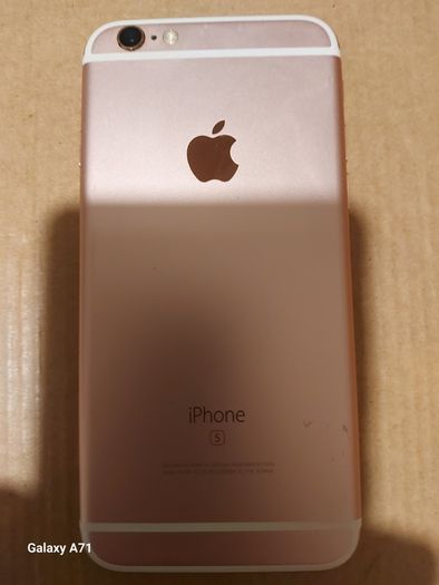 Apple Iphone 6s, White with Rose Gold Back, Damaged Display, excellent cosmetic condition, For Parts or Repair
