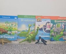 Dinosaur books and toys