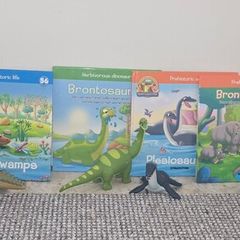 Dinosaur books and toys