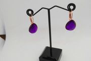 Brand New Purple Rosegold Earrings