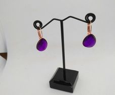Brand New Purple Rosegold Earrings