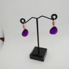 Brand New Purple Rosegold Earrings