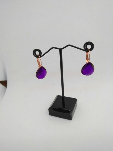 Brand New Purple Rosegold Earrings