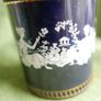 Vintage Colibri Cobalt Blue Ceramic Gas Table Lighter from Italy, Hand-Painted Greek Motif Cigarette Lighter, Home Decor, Perfect Gift Image 4