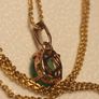 Lovely Petite Natural Zambian Emerald Pendant & Chain Image 8
