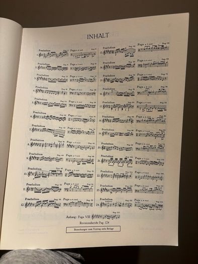 JS Bach Das Wohltemperierte Klavier