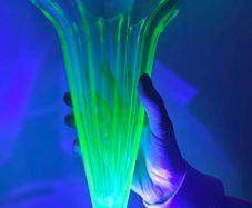Vintage  uranium glass vase