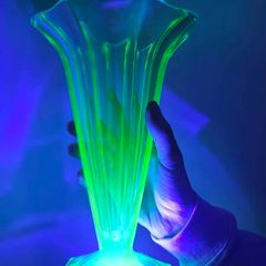 Vintage  uranium glass vase