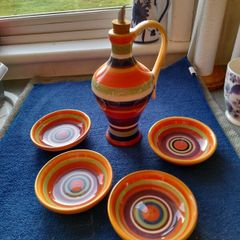PRICE REDUCED BN. PIER set of Oil pourer + 4 dipping dishes