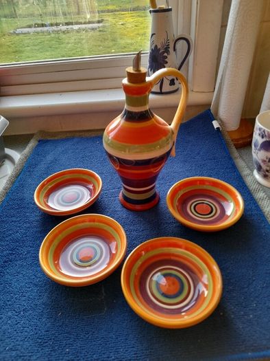 PRICE REDUCED BN. PIER set of Oil pourer + 4 dipping dishes
