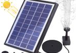 Solar Fountain Pump 6.5W Panel with Battery Backup Solar Water Pump Floating Fountain, 6 Nozzles, for Bird Bath, Fish Tank, Pond or Garden Decoration