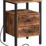 2 Bedside Table, Side Table with Charging Station Image 10