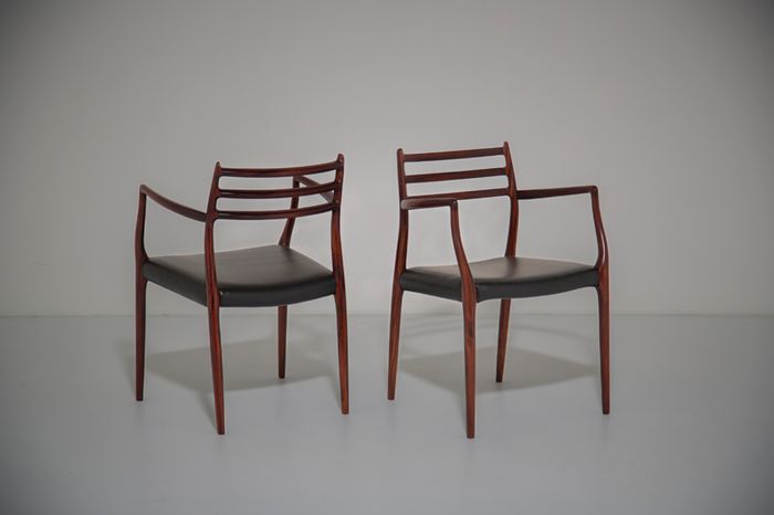 Vintage Danish Mahogany Carver Armchair Model 62 by Niels Otto Moller, 1960s