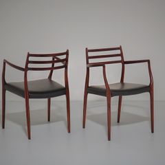 Vintage Danish Mahogany Carver Armchair Model 62 by Niels Otto Moller, 1960s