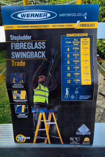 Werner 8 thread Fibreglass Ladder